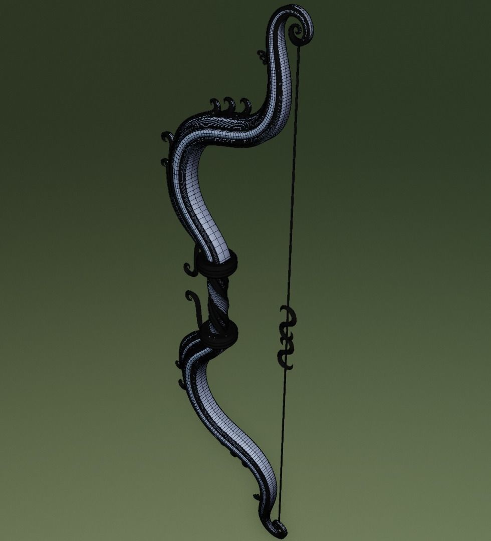 Ornament bow 3D model for game 3D model_19