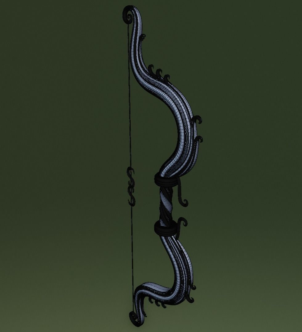 Ornament bow 3D model for game 3D model_10