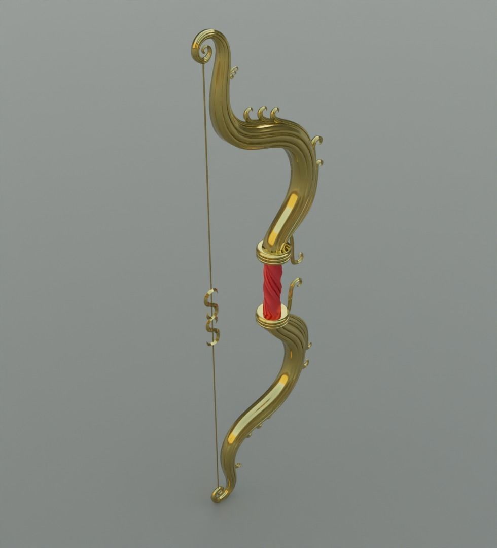 Ornament bow 3D model for game 3D model_6