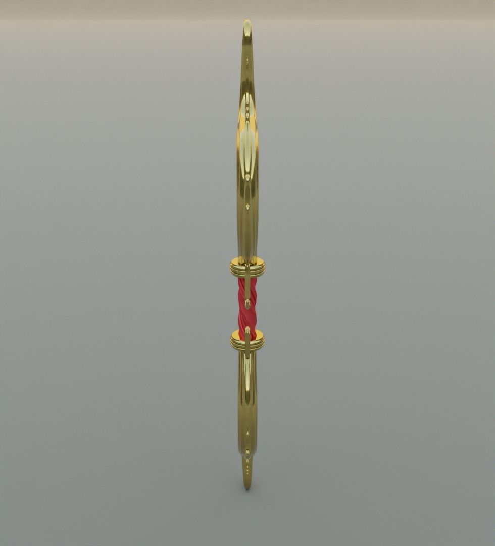 Ornament bow 3D model for game 3D model_1