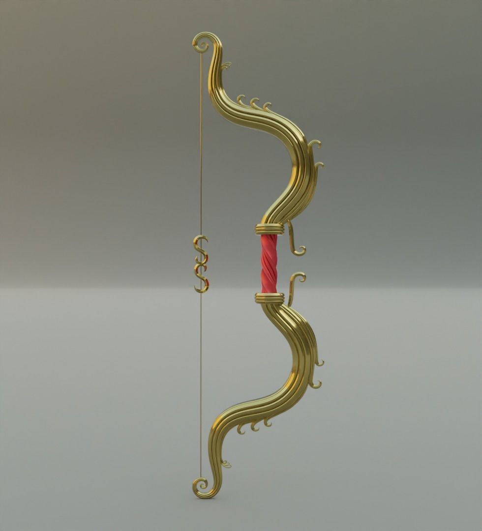 Ornament bow 3D model for game 3D model_3