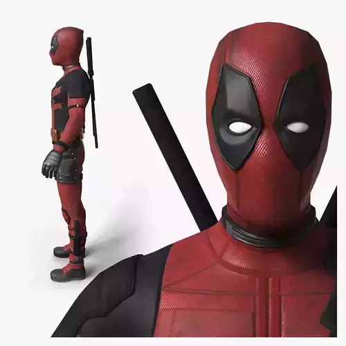 Deadpool low-poly Low-poly 3D model