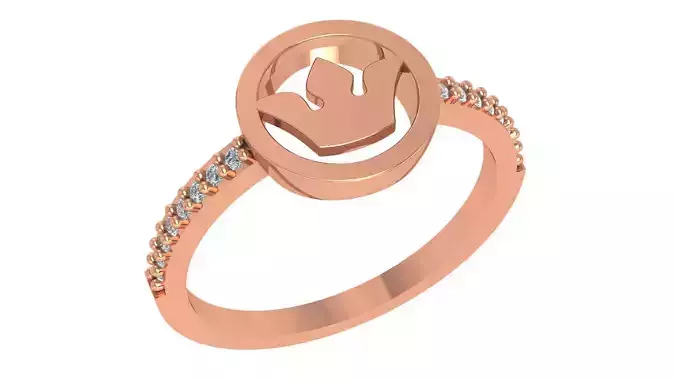 Trident Light wt minimalist Ring 3dm stl renders