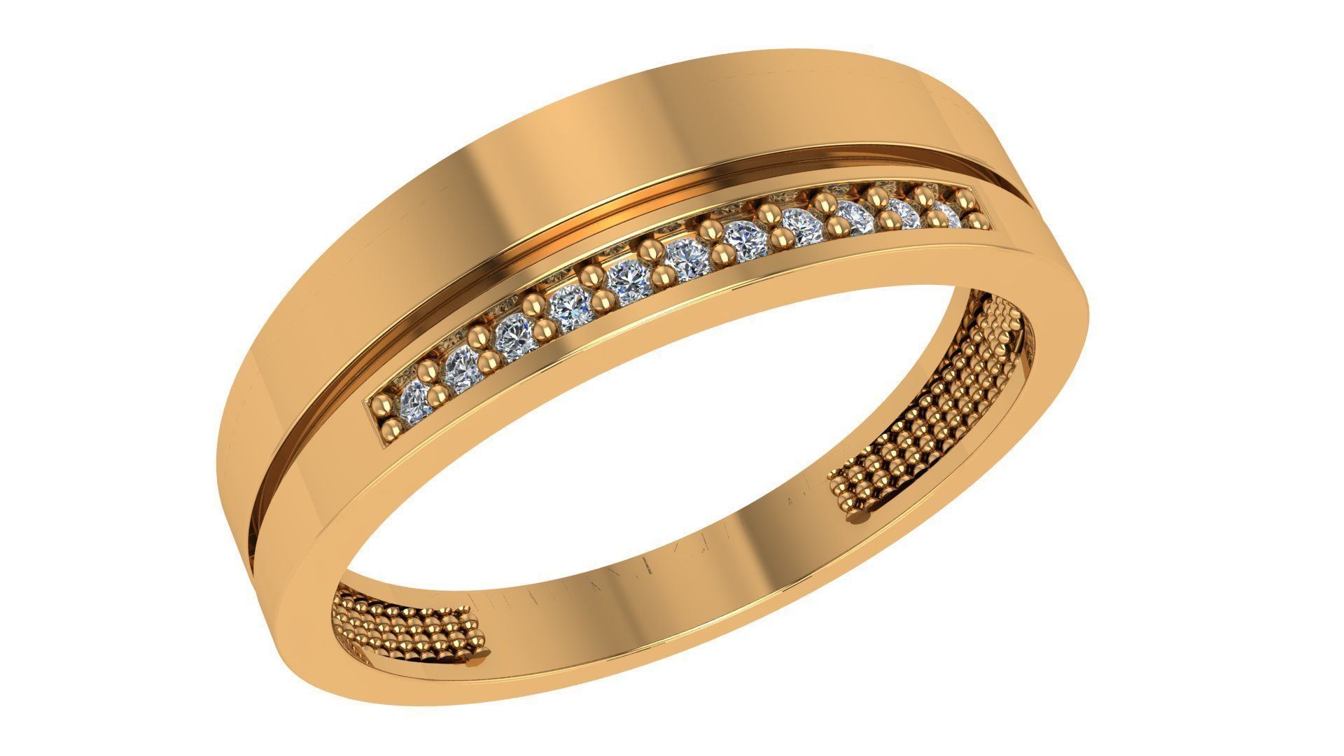 Band Ring renders 3dm stl details 3D print model_1