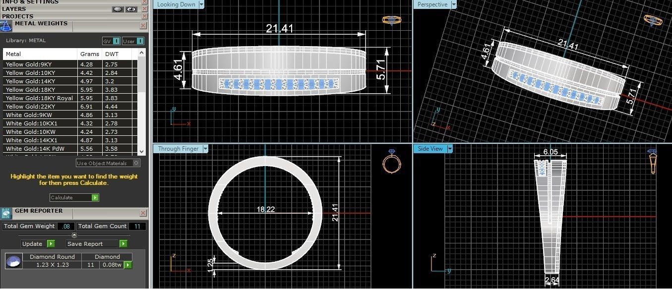 Band Ring renders 3dm stl details 3D print model_3