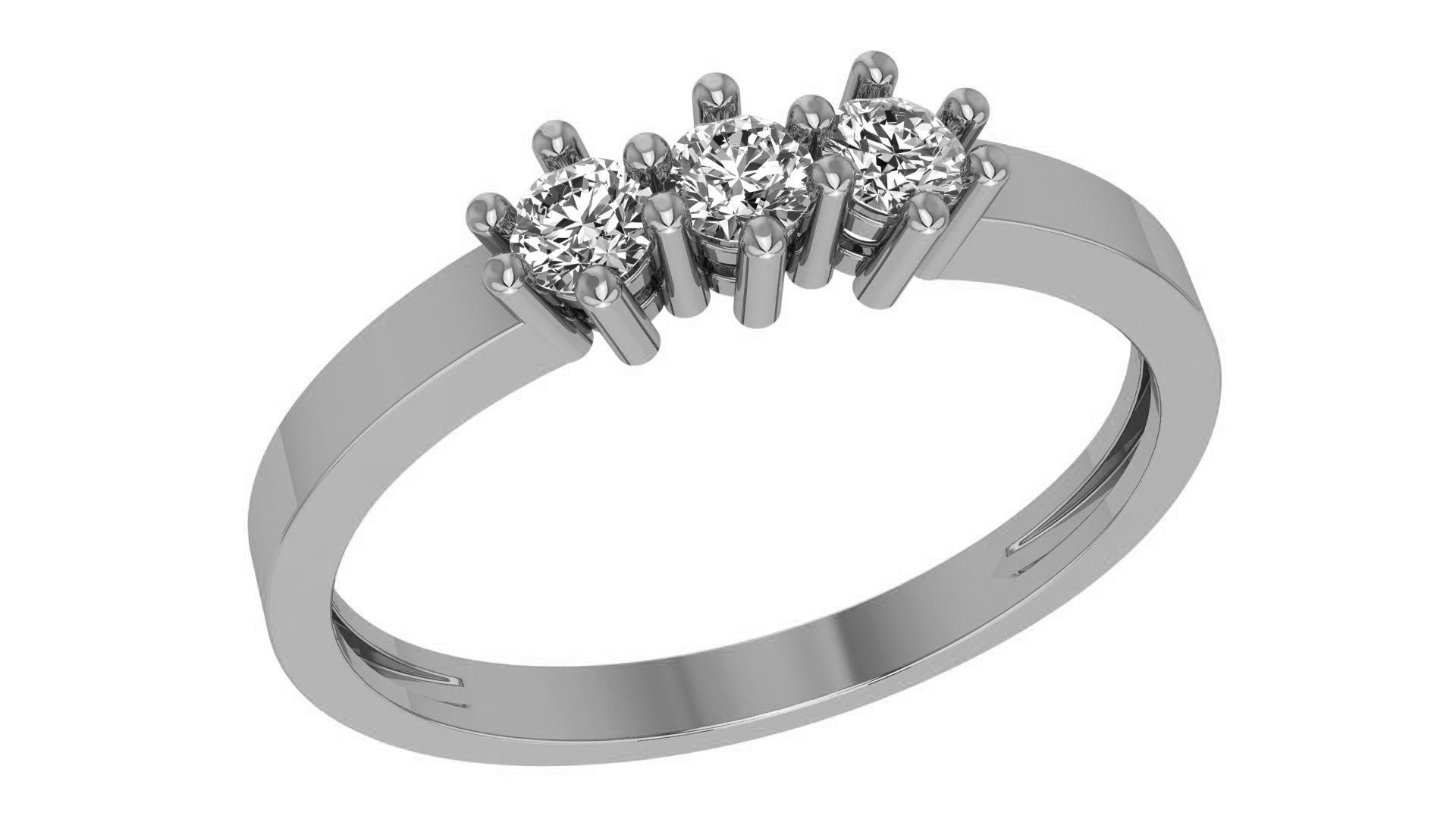 Trio Light wt minimalist Ring 3dm stl renders 3D print model_2