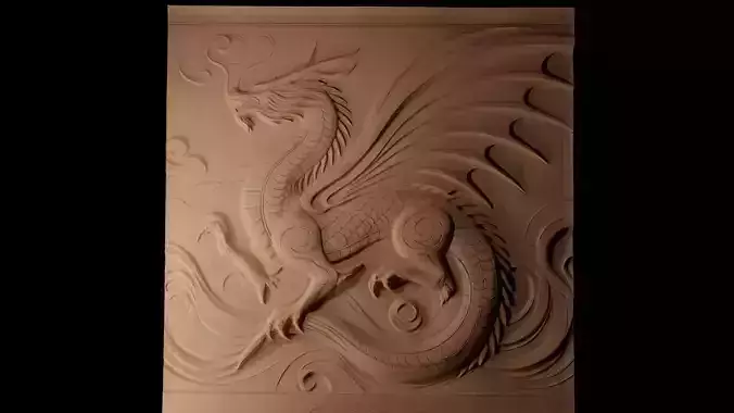 Dragon CNC 3d Print High Relief Sand Casting
