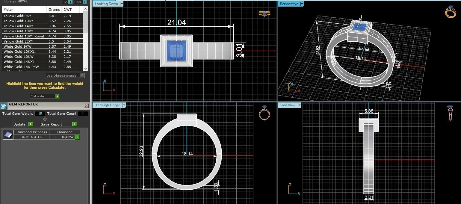 Ruby Princess Solitaire Diamond Ring 3dm stl renders details 3D print model_3