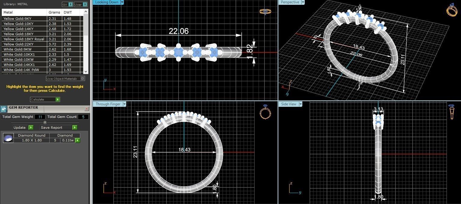 Light wt minimalist Ring 3dm stl renders 3D print model_3