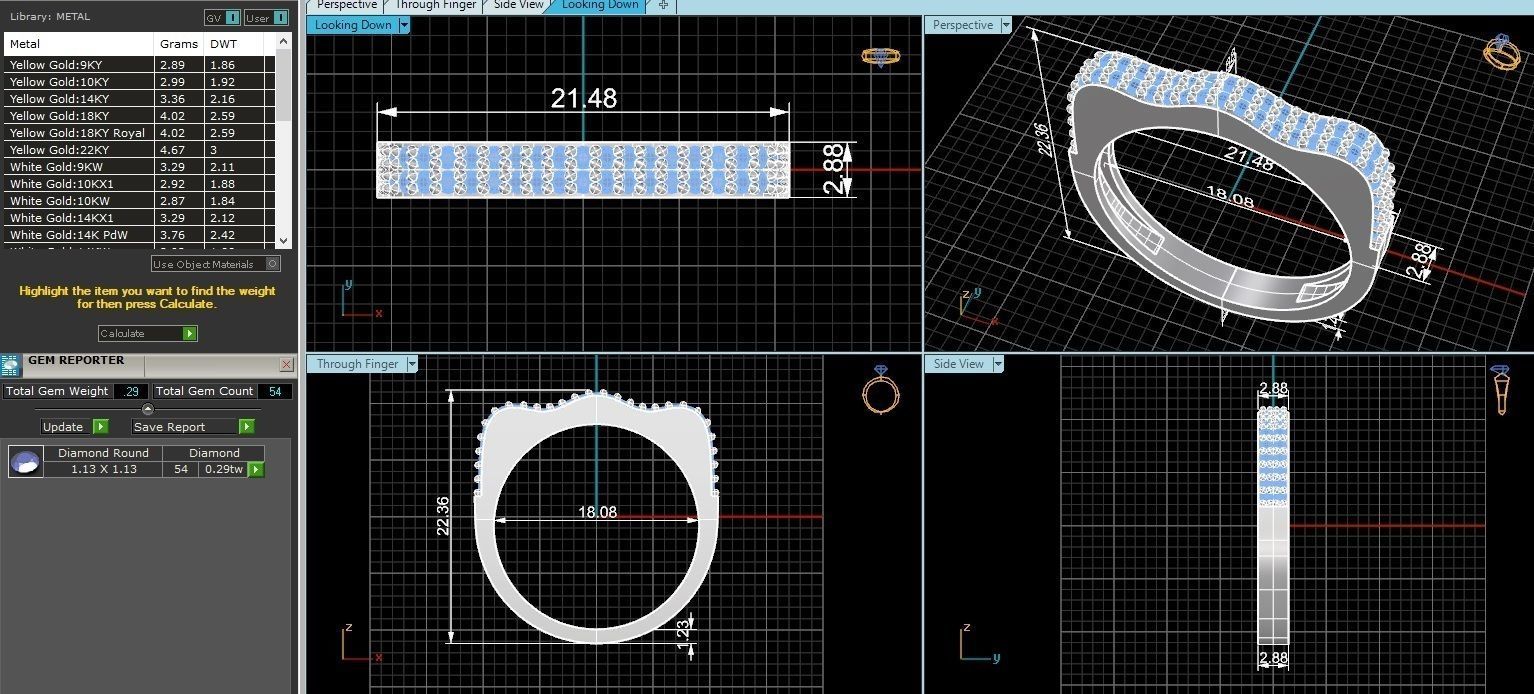 Band Ring renders 3dm stl details 3D print model_3