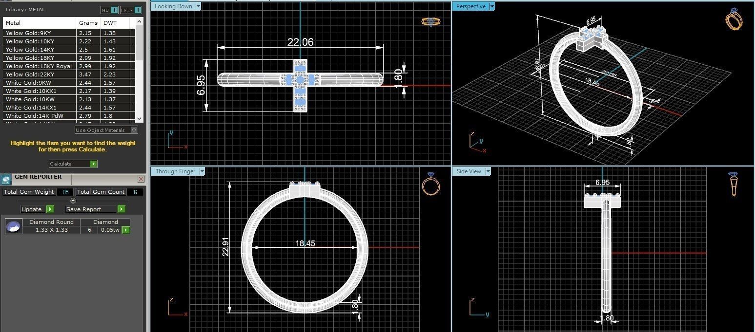 Cross Light wt minimalist Ring 3dm stl renders 3D print model_4