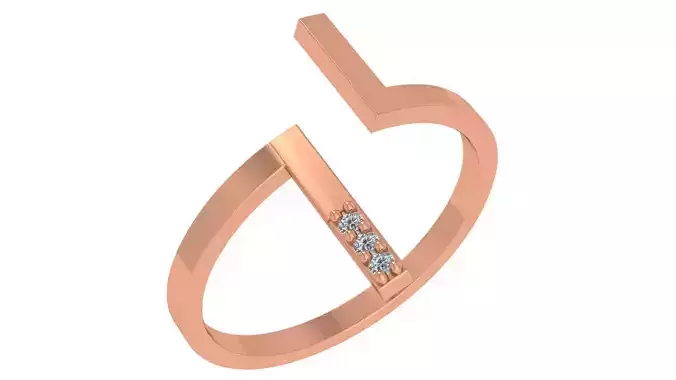 Wire Light wt minimalist Ring 3dm stl renders