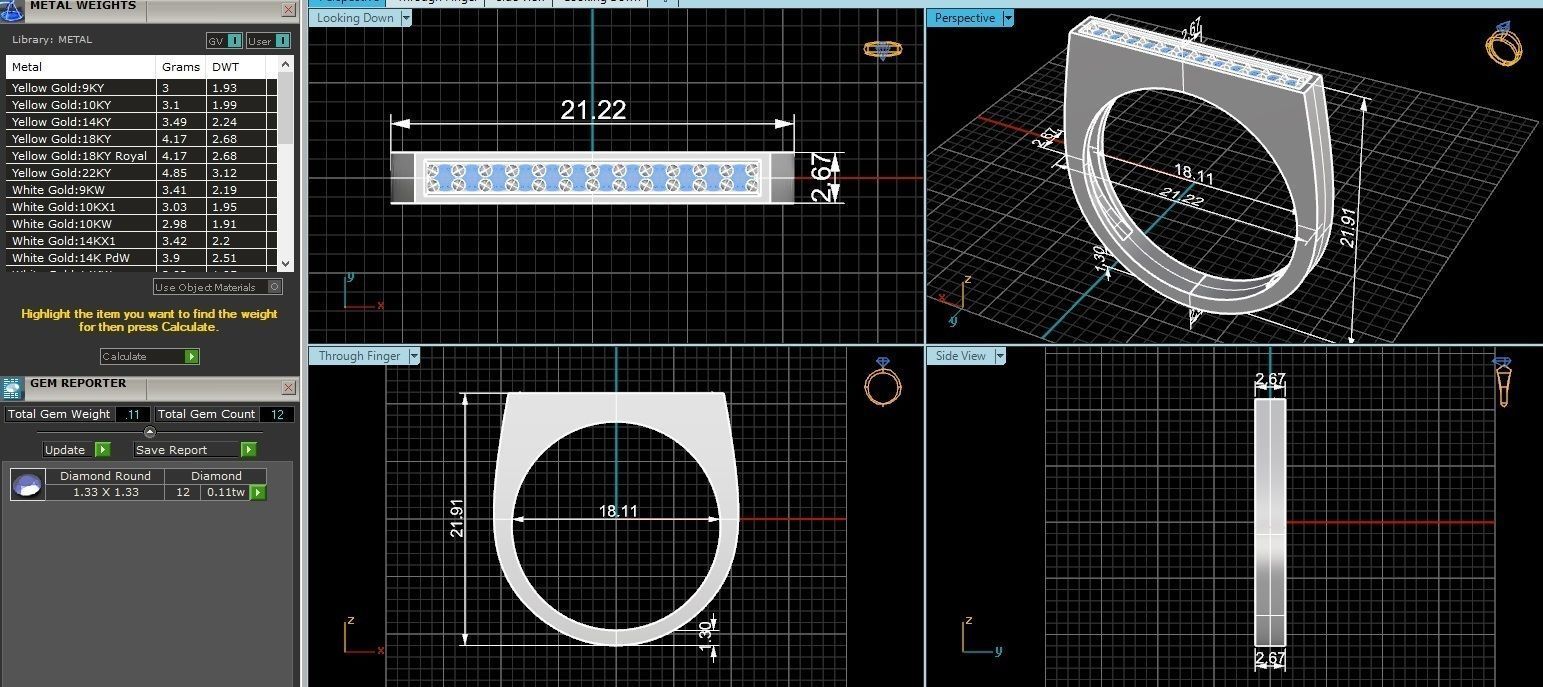 Light wt minimalist Band Ring 3dm stl renders 3D print model_3