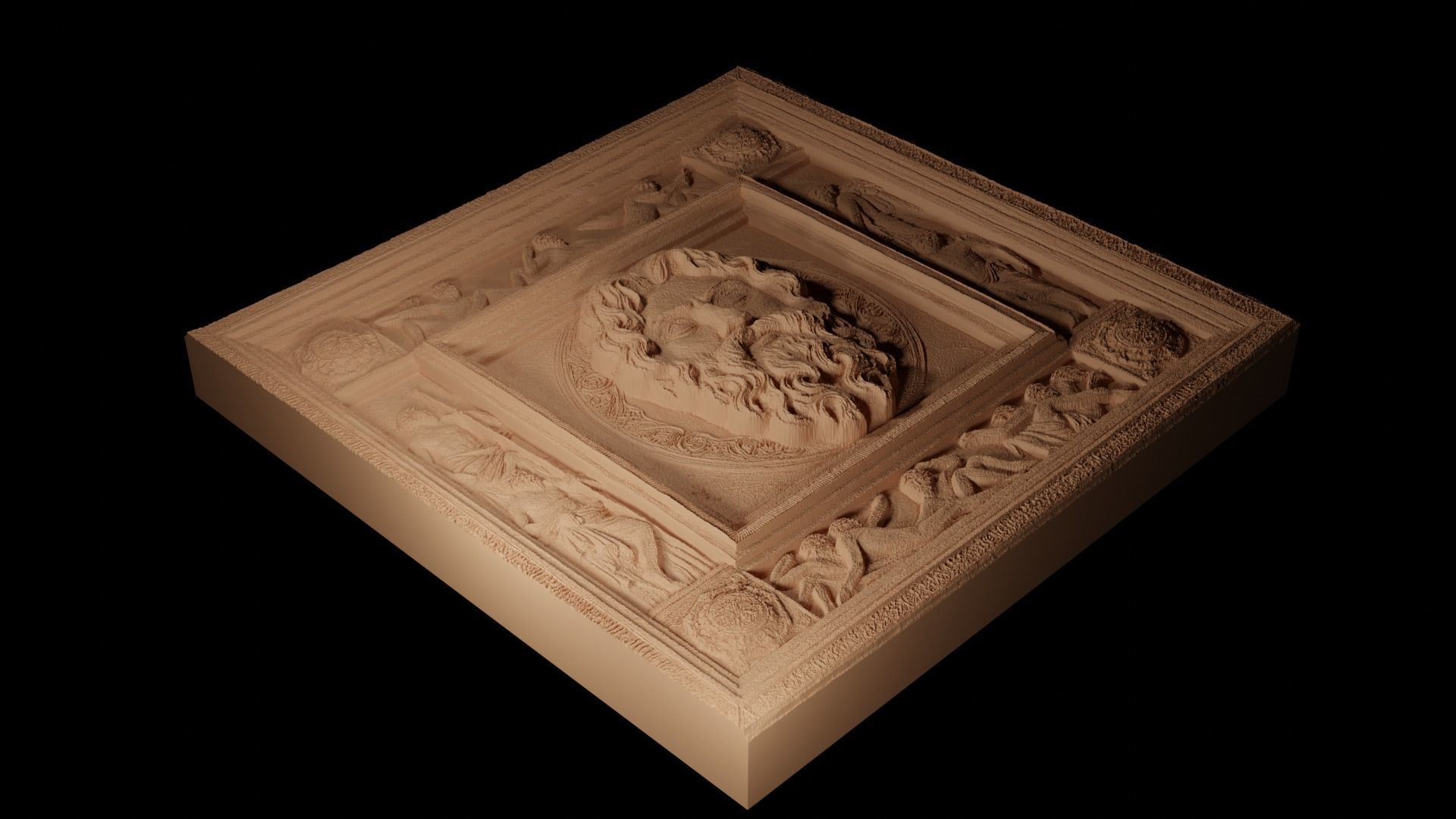 Doppelganger CNC 3d Print High Relief Sand Casting 3D print model_2