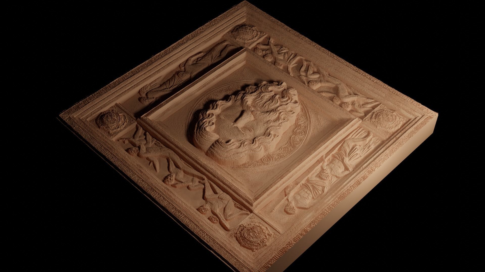 Doppelganger CNC 3d Print High Relief Sand Casting 3D print model_4