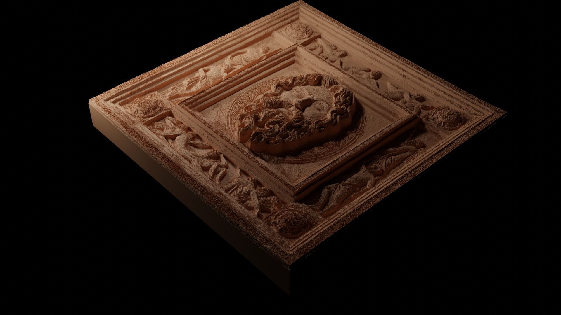 Doppelganger CNC 3d Print High Relief Sand Casting 3D print model_1