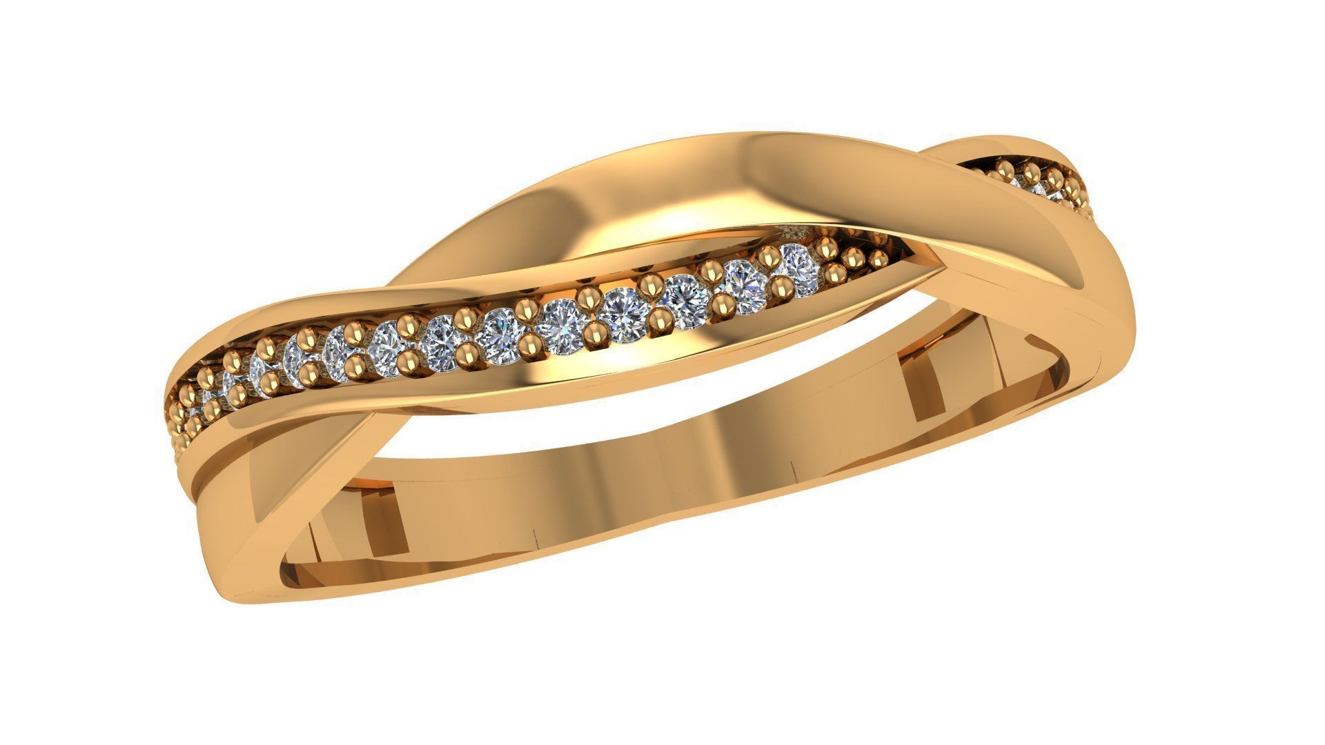 Wire Band Ring renders 3dm stl details 3D print model_1