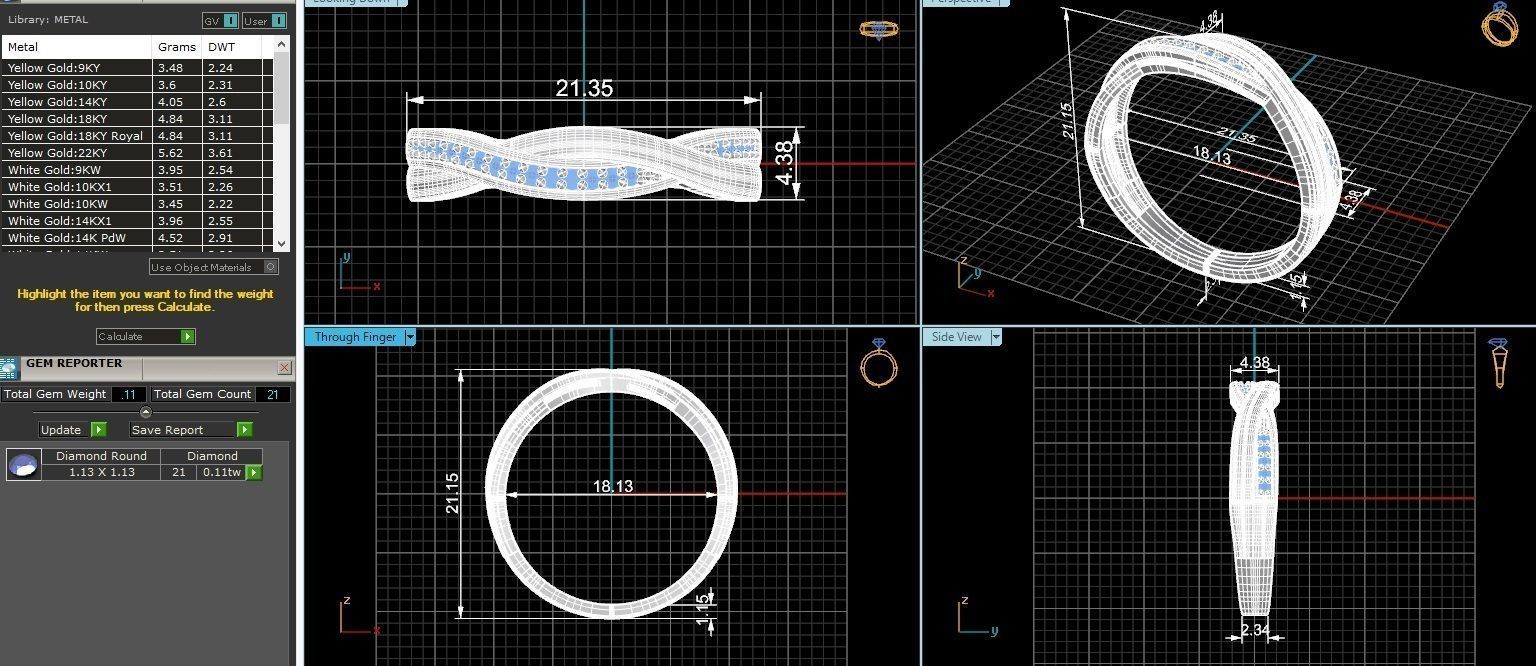 Wire Band Ring renders 3dm stl details 3D print model_3