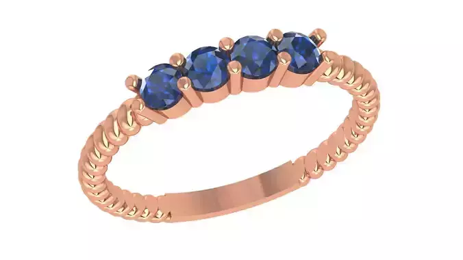 Sapphire Light wt minimalist Ring 3dm stl renders