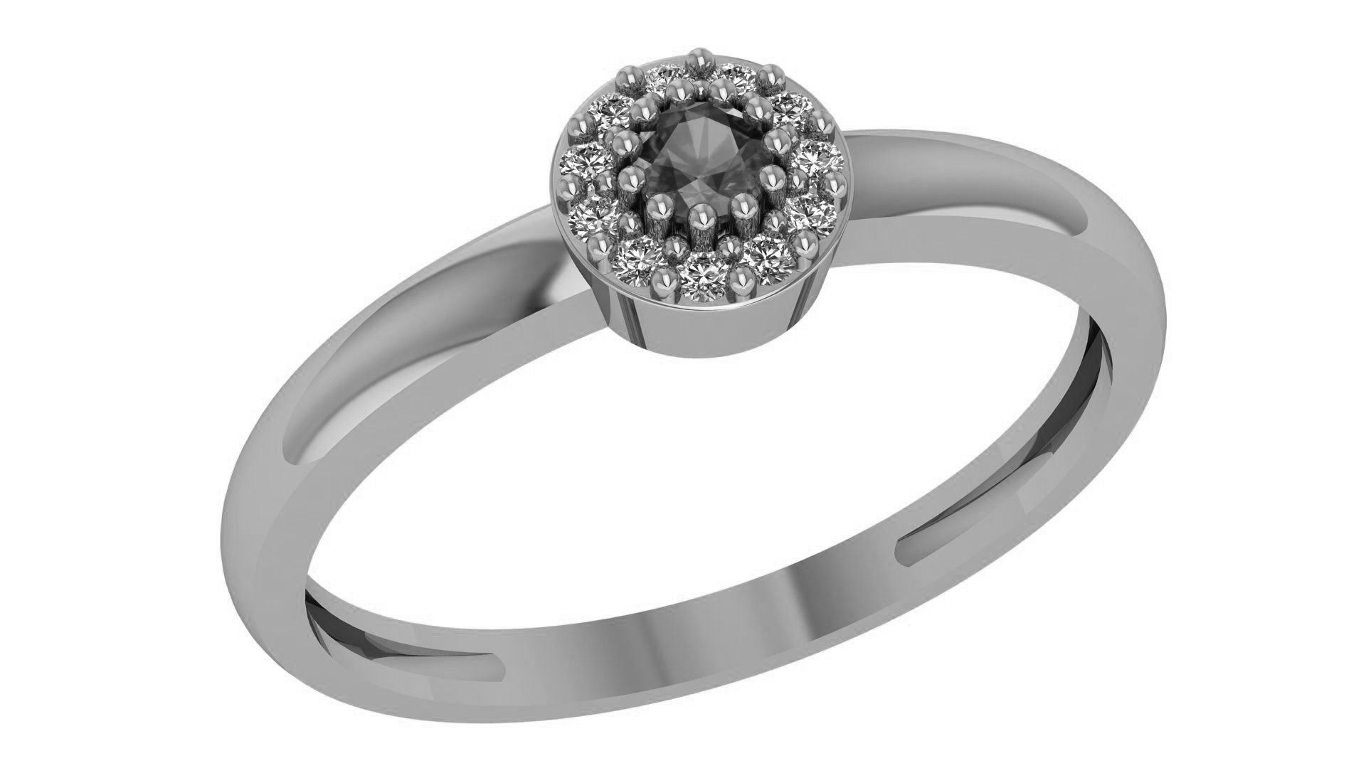 Ruby Solitaire Diamond Ring 3dm stl renders details 3D print model_2