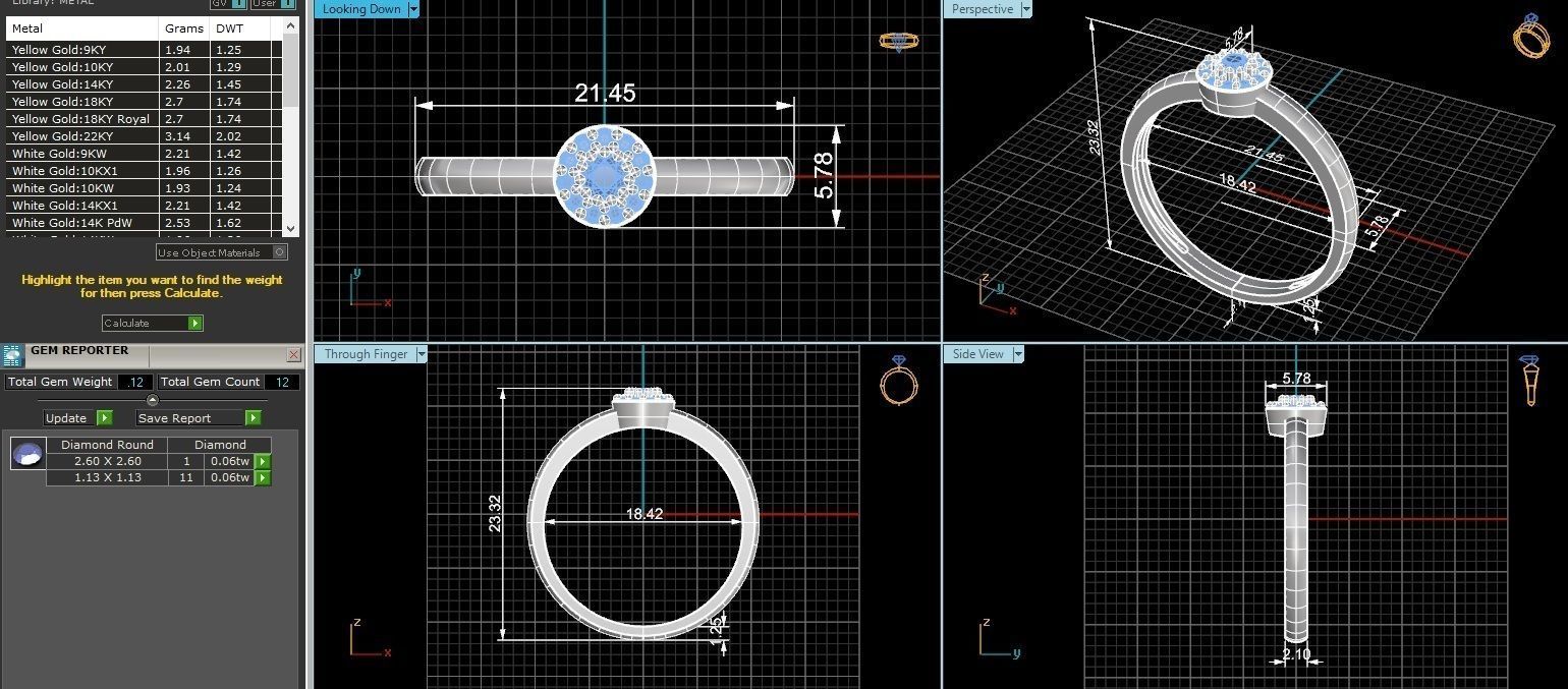 Ruby Solitaire Diamond Ring 3dm stl renders details 3D print model_3