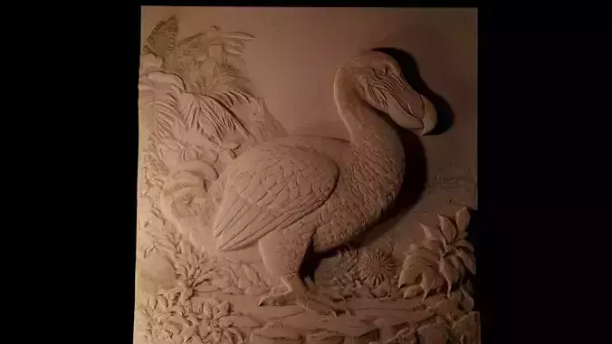 Dodo Bird CNC 3d Print High Relief Sand Casting 3D print model