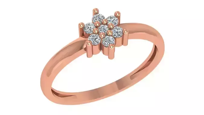 Flower Light wt minimalist Ring 3dm stl renders