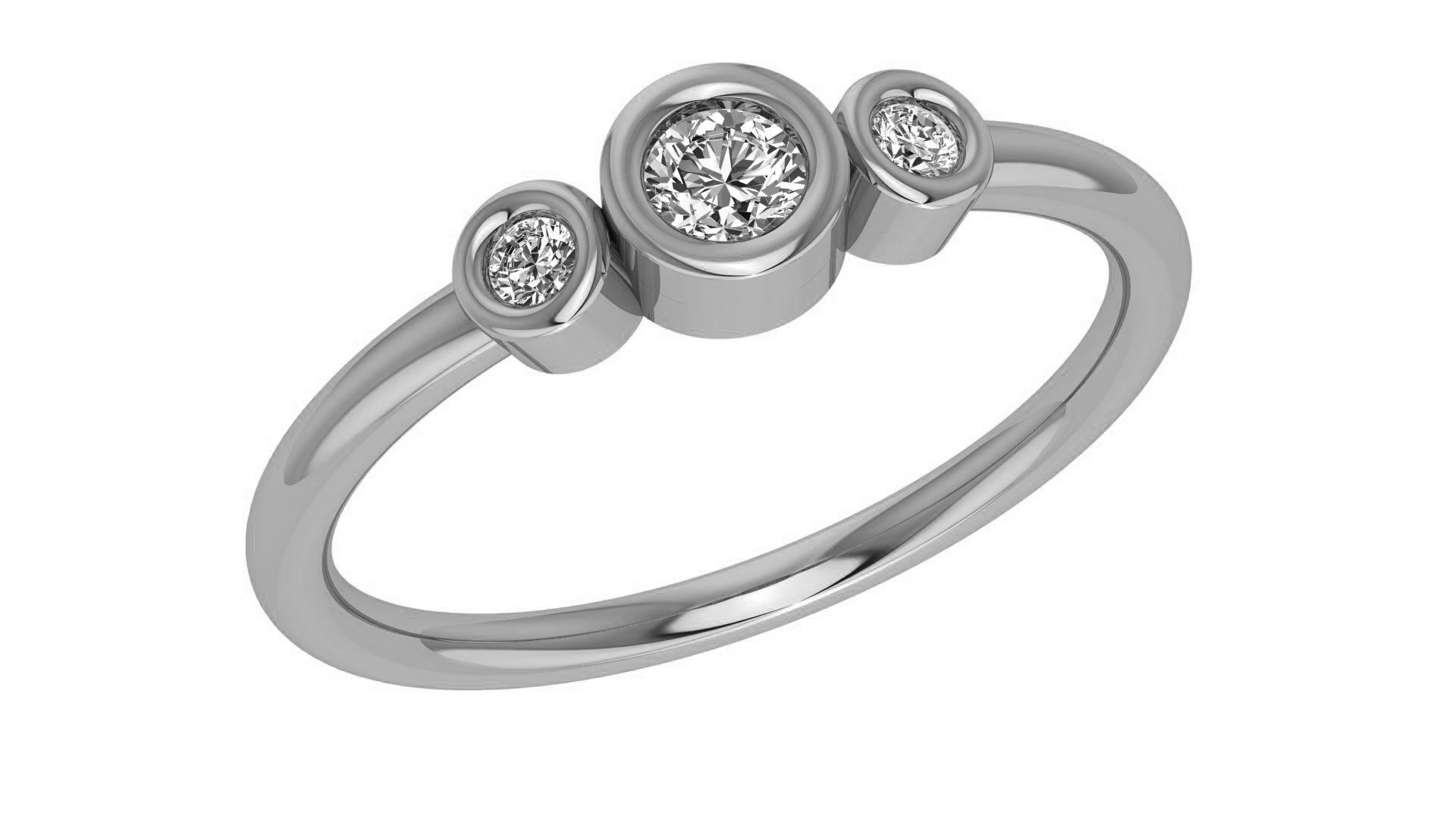 Trio Light wt minimalist Ring 3dm stl renders 3D print model_2