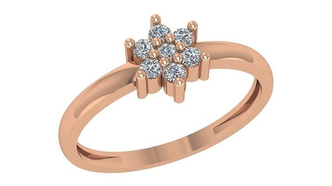 Flower Light wt minimalist Ring 3dm stl renders 3D print model