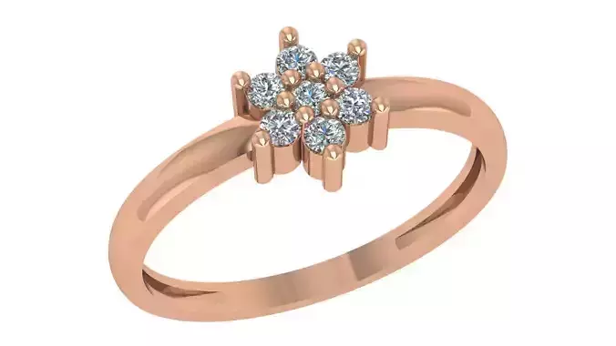 Flower Light wt minimalist Ring 3dm stl renders