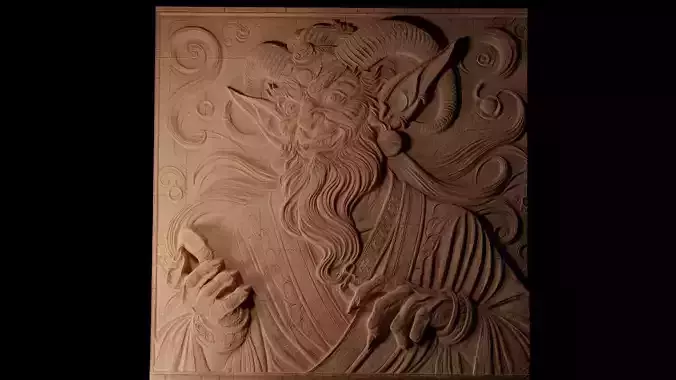 Djinn CNC 3d Print High Relief Sand Casting