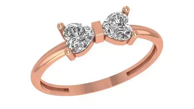 Heart Love Light wt minimalist Ring 3dm stl renders