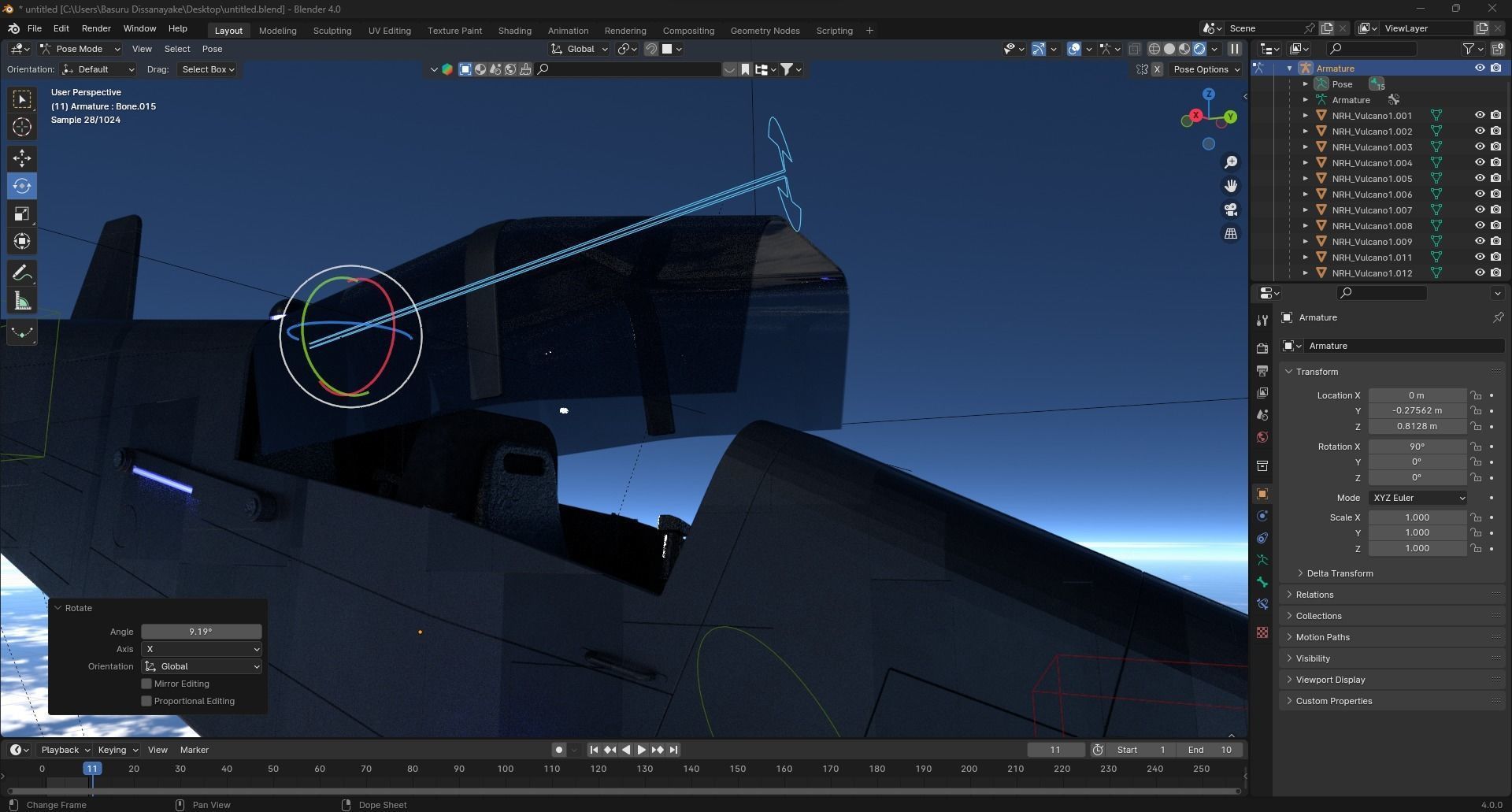 Sci-fi spacecraft 3D model_11