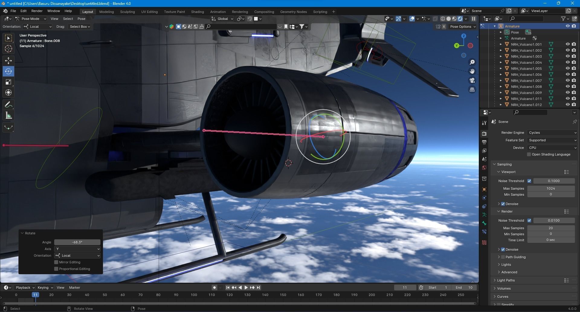 Sci-fi spacecraft 3D model_14