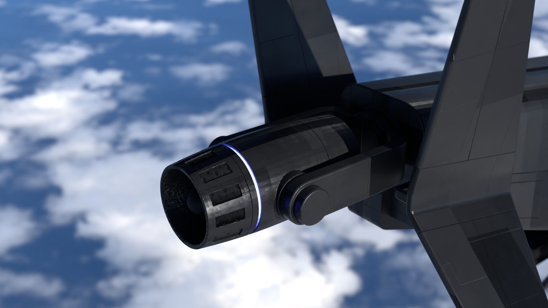 Sci-fi spacecraft 3D model_8