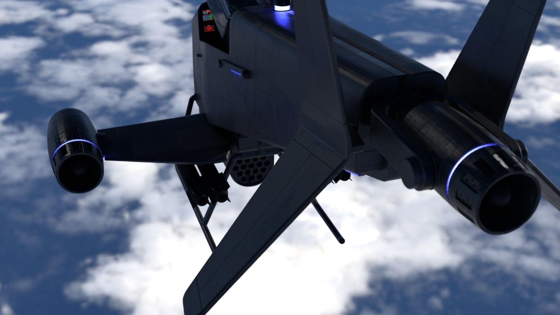 Sci-fi spacecraft 3D model_9