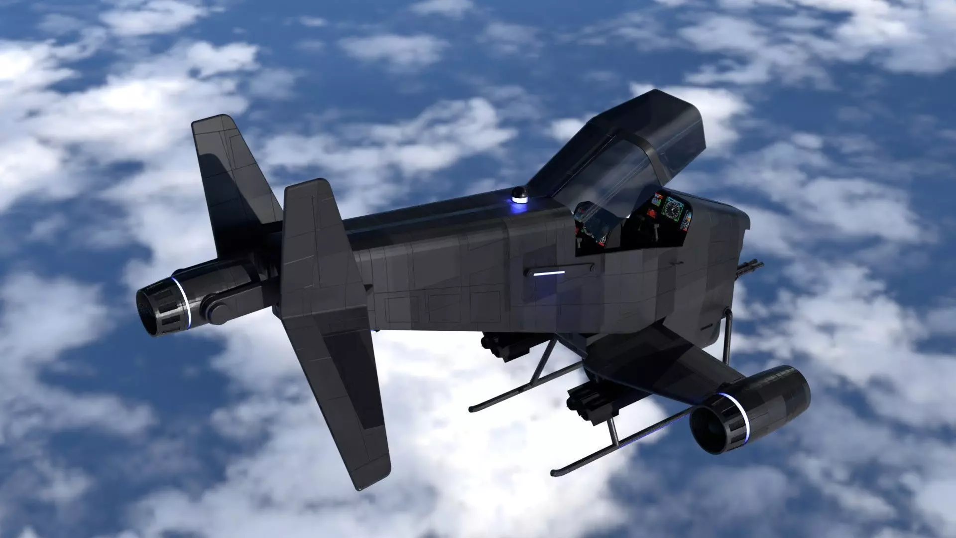 Sci-fi spacecraft 3D model_0