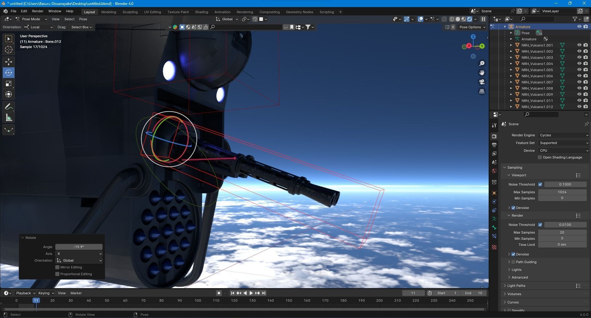 Sci-fi spacecraft 3D model_12