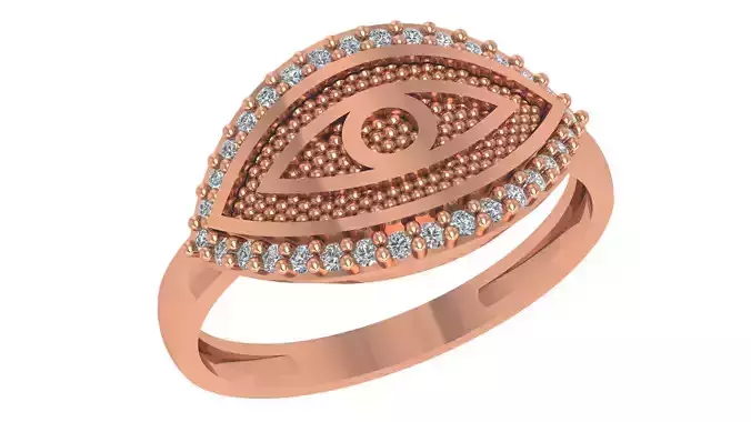 Evil Eye High Jewelry Cocktail Ring 3dm stl renders details 3D print model Evil Eye High Jewelry Cocktail Ring 3dm stl renders details 3D print model