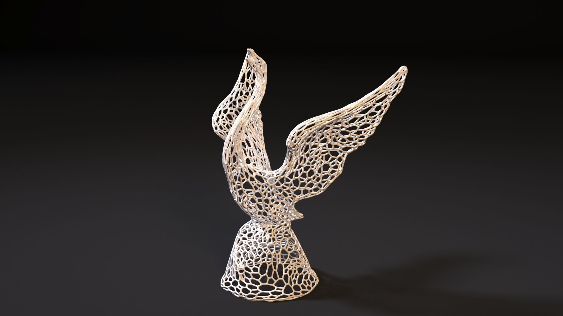 Swan figurine 3D print model_1