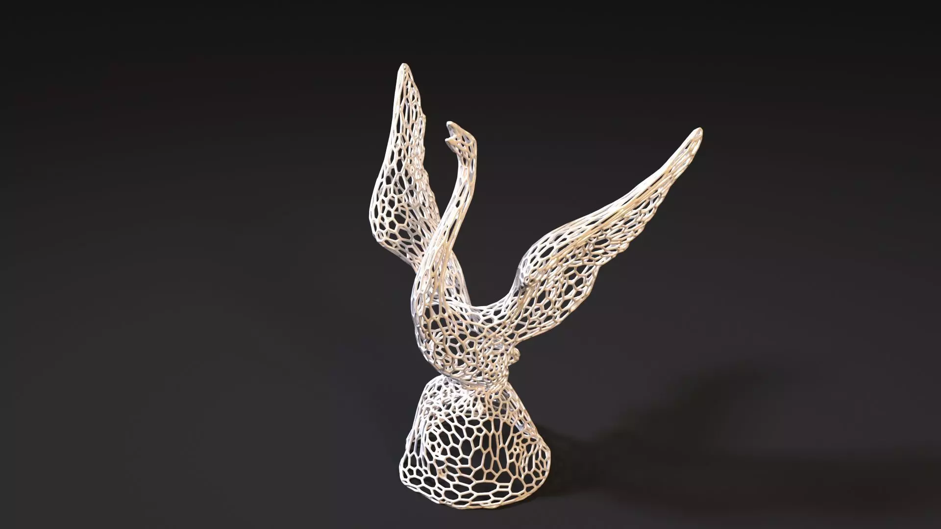 Swan figurine 3D print model_0