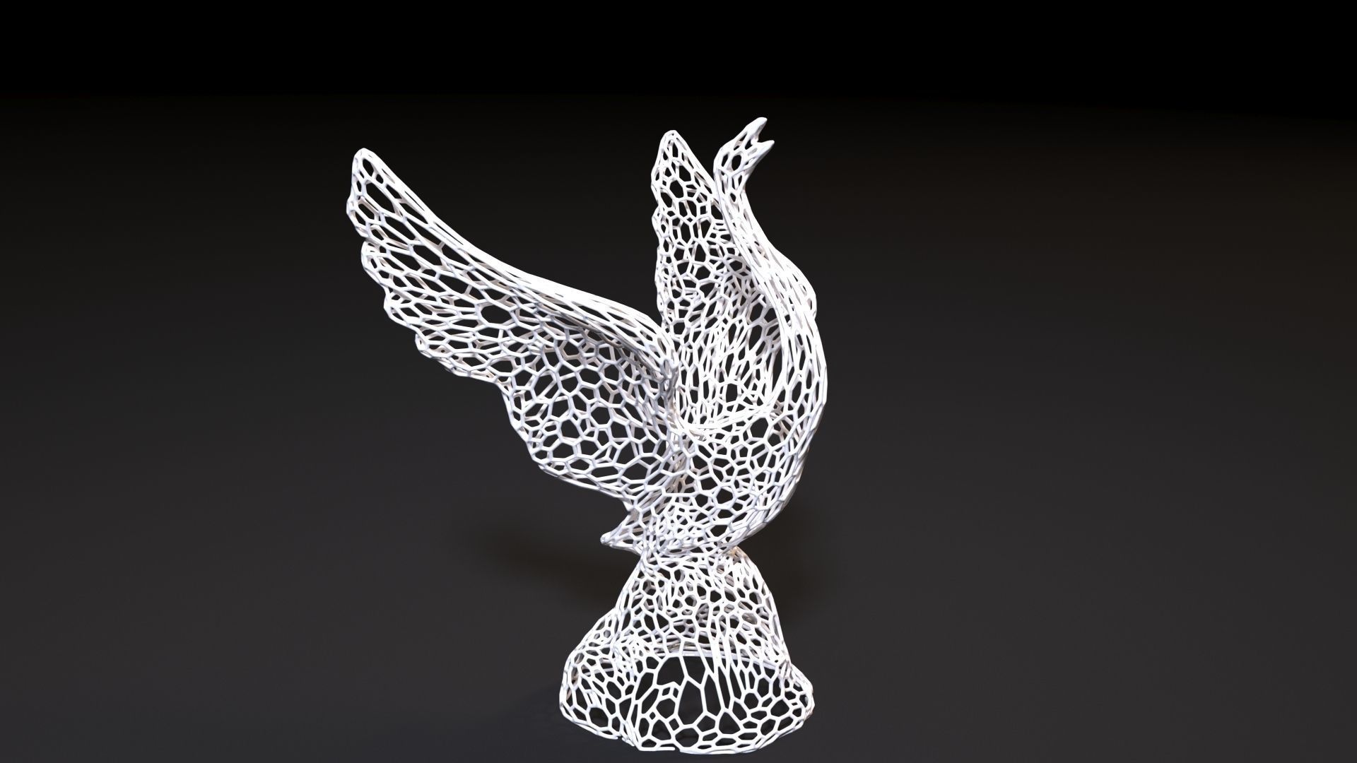 Swan figurine 3D print model_7