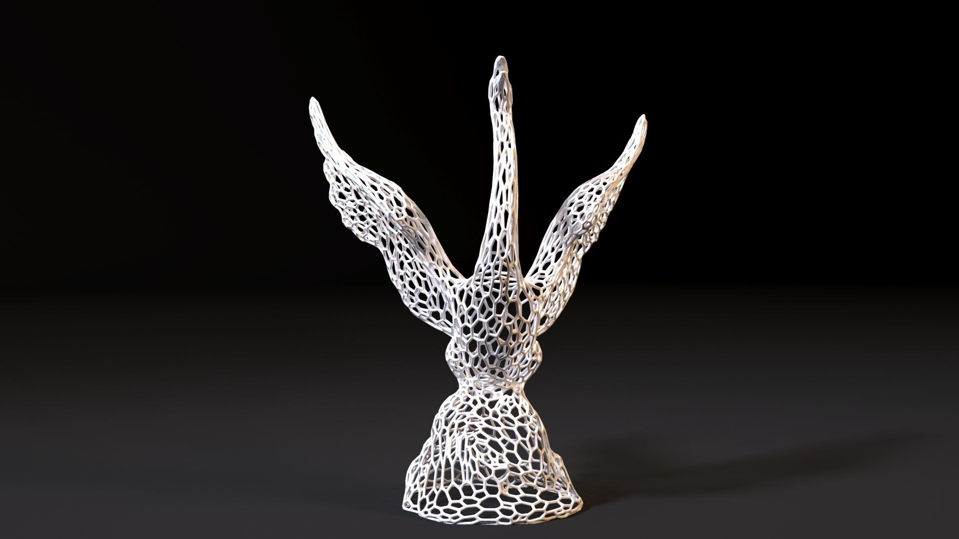 Swan figurine 3D print model_8