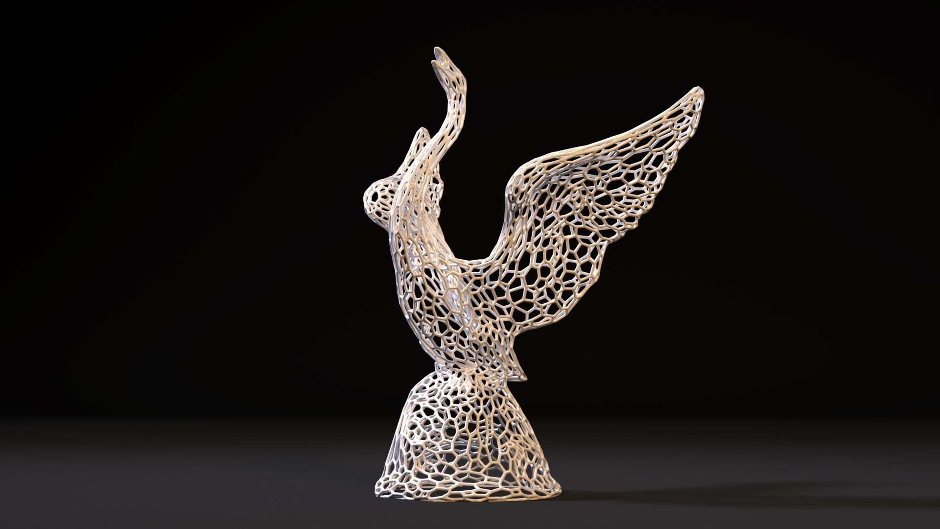 Swan figurine 3D print model_10