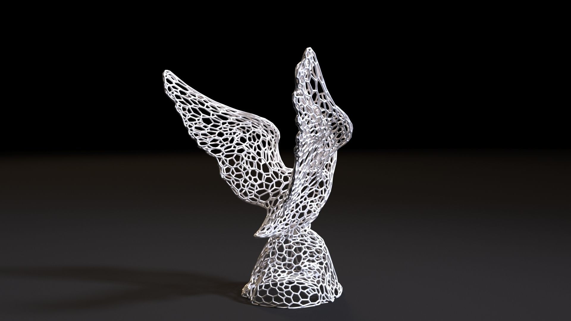 Swan figurine 3D print model_5