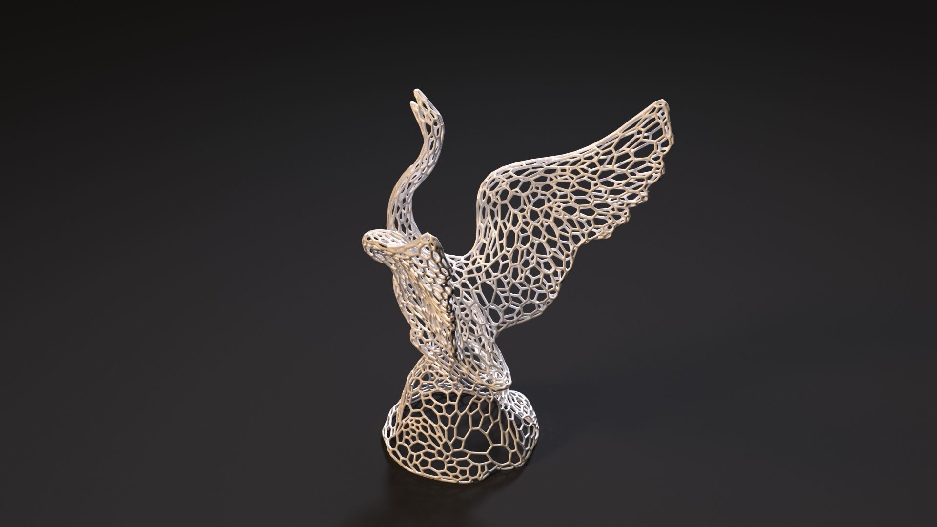 Swan figurine 3D print model_11