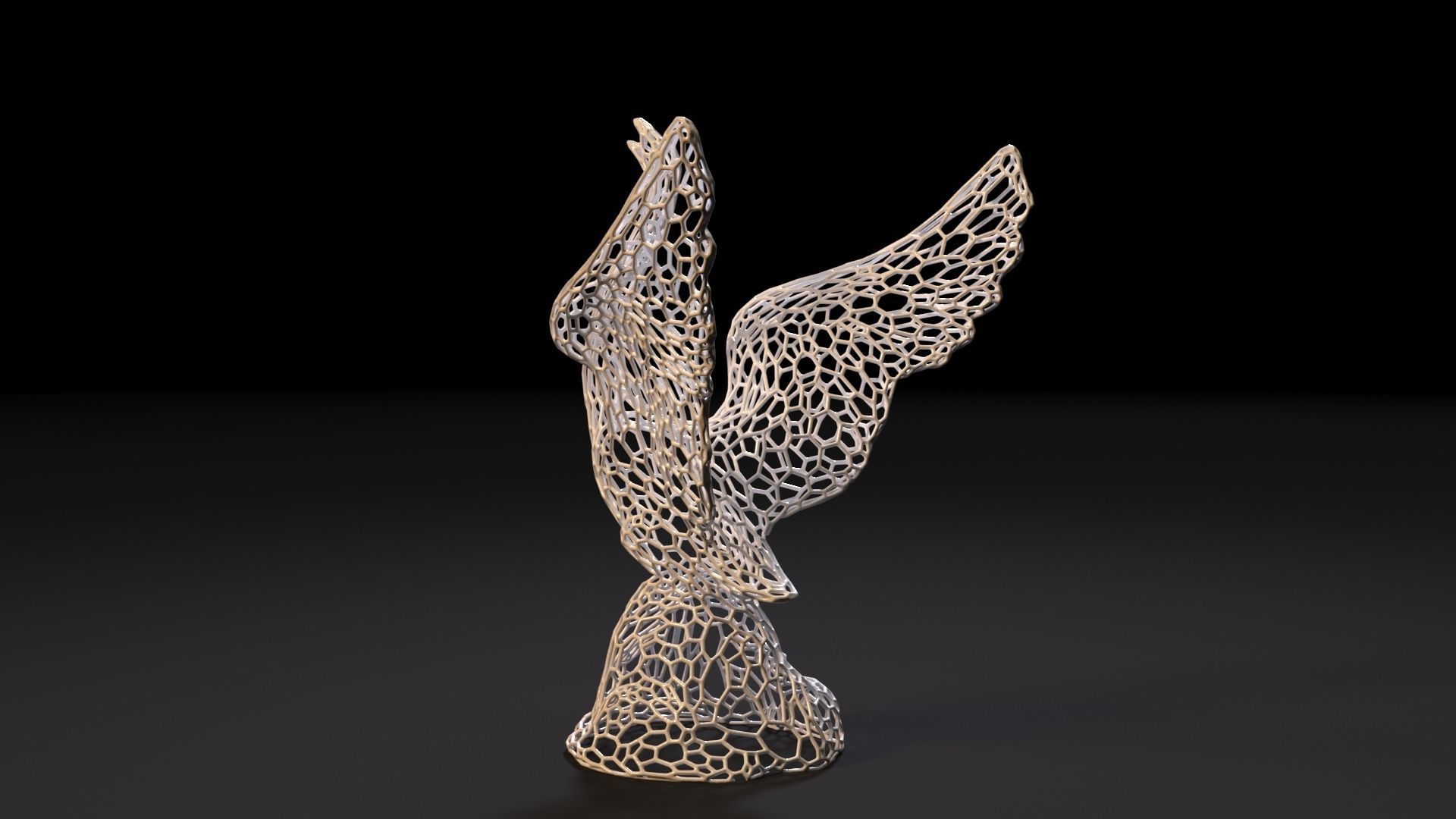 Swan figurine 3D print model_3