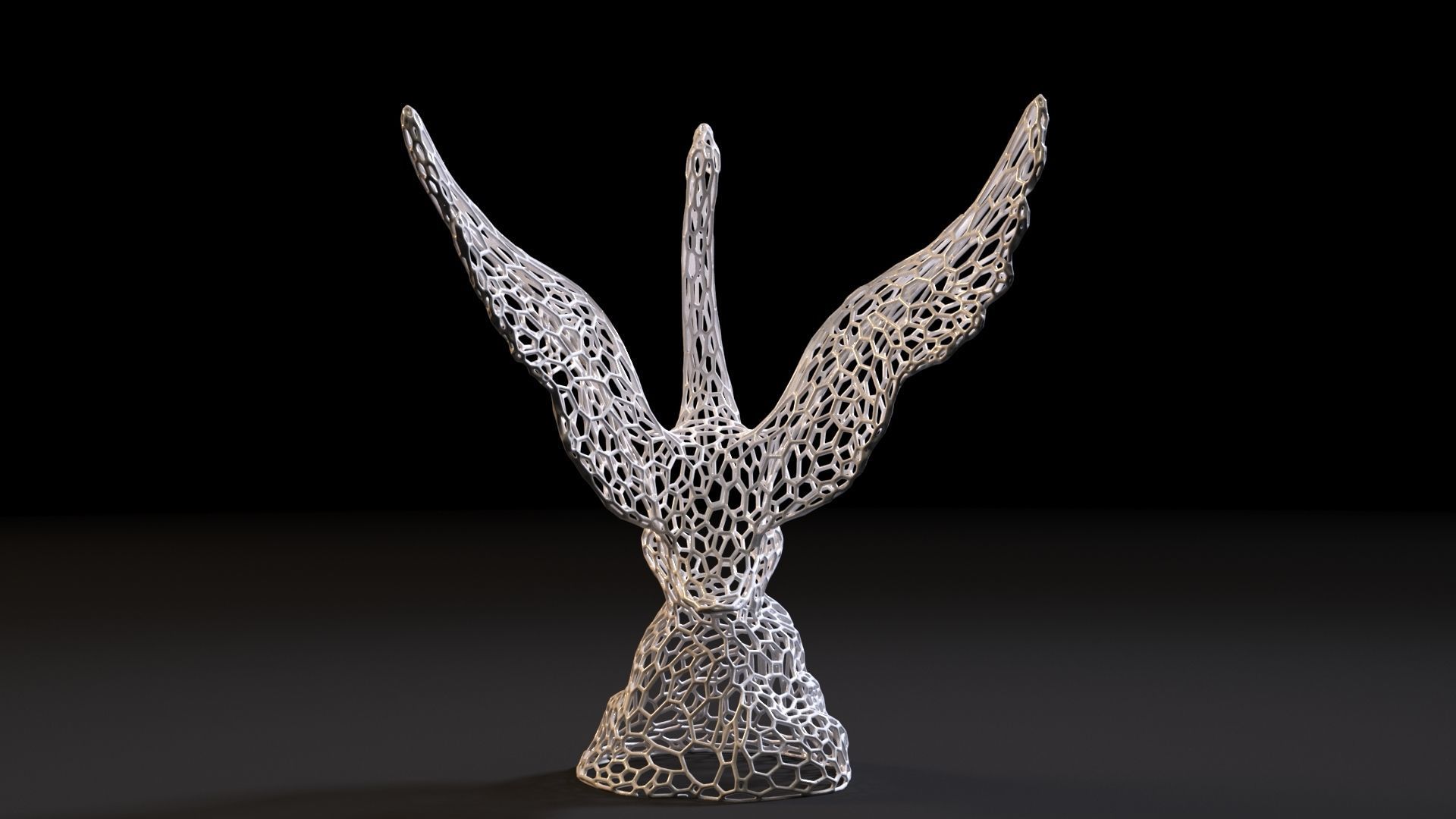 Swan figurine 3D print model_4