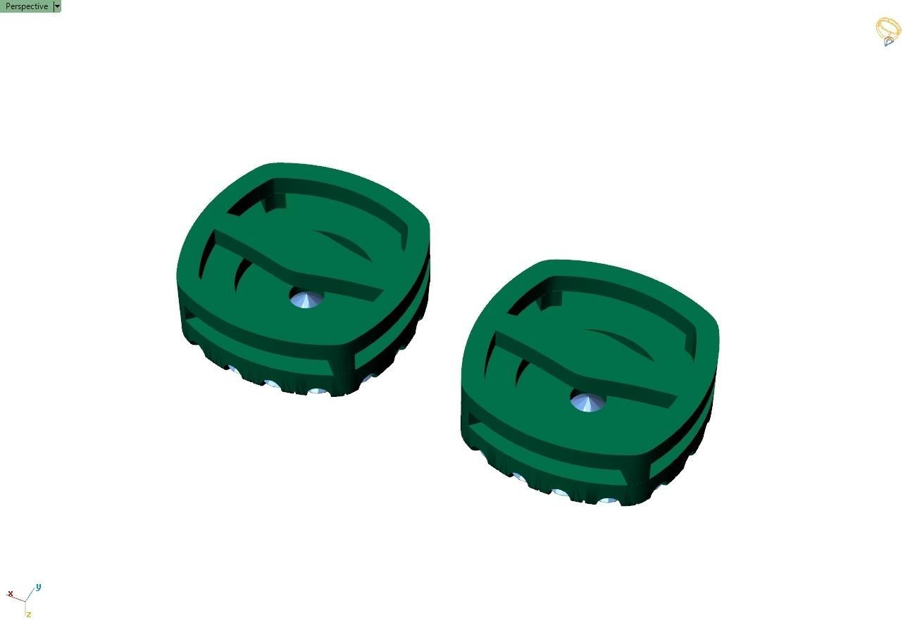 Custom Round Cluster Diamond Studs Earring - Unisex 3D print model_10