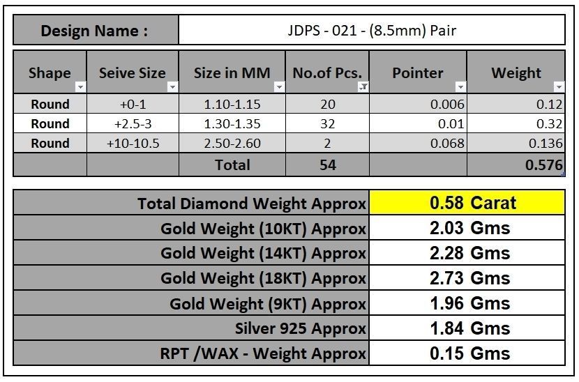 Custom Round Cluster Diamond Studs Earring - Unisex 3D print model_17